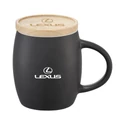 Kép 2/2 - LEXUS alátétes bögre 400 ml fekete-fehér