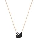 Kép 1/3 - Swarovski Iconic Swan:Nyaklánc Jet/Ros