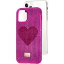 Swarovski Crystalgram iPhone® 11 Pro:Telefon Hátlap Pink Heart Swarovski Crystalgram iPhone® 11 Pro:Telefon Hátlap Pink Heart