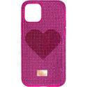 Swarovski Crystalgram iPhone® 11 Pro:Telefon Hátlap Pink Heart Swarovski Crystalgram iPhone® 11 Pro:Telefon Hátlap Pink Heart