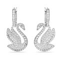 Swarovski Iconic Swan: Fülbevaló Hoop Whi/Rhs Swarovski Iconic Swan: Fülbevaló Hoop Whi/Rhs