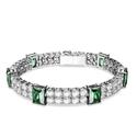 Kép 1/3 - Swarovski Matrix: Karkötő Green Stones Gre/Rhs M