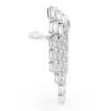 Kép 3/4 - Swarovski Millenia: Fülbevaló Clip Whi/Rhs