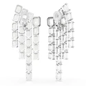 Kép 4/4 - Swarovski Millenia: Fülbevaló Clip Whi/Rhs
