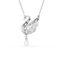 Kép 5/5 - Swarovski Swan: Nyaklánc Drop Whi/Rhs