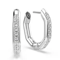 Kép 3/4 - Swarovski Dextera: Fülbevaló Mn Hoop Whi/Rhs