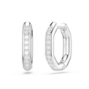 Kép 4/4 - Swarovski Dextera: Fülbevaló Mn Hoop Whi/Rhs