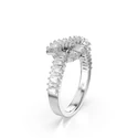 Kép 2/5 - Swarovski Matrix: Gyűrű Knot Whi/Rhs 50