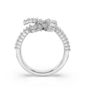 Kép 3/5 - Swarovski Matrix: Gyűrű Knot Whi/Rhs 55