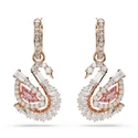 Kép 2/4 - Swarovski Swan: Fülbevaló Pink Pin/Ros