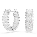 Kép 1/4 - Swarovski Matrix: Fülbevaló Mn Hoop White/Rhs