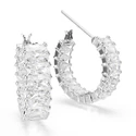 Kép 3/4 - Swarovski Matrix: Fülbevaló Mn Hoop White/Rhs