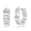 Kép 4/4 - Swarovski Matrix: Fülbevaló Mn Hoop White/Rhs