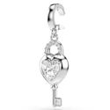Kép 2/6 - Swarovski Idyllia: Charm Szív és kulcs Cry/Rhs