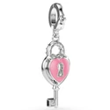 Kép 4/6 - Swarovski Idyllia: Charm Szív és kulcs Cry/Rhs