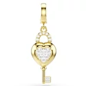 Kép 1/6 - Swarovski Idyllia: Charm Szív és kulcs White/Gos