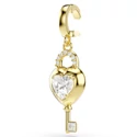 Kép 2/6 - Swarovski Idyllia: Charm Szív és kulcs White/Gos