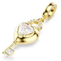 Kép 3/6 - Swarovski Idyllia: Charm Szív és kulcs White/Gos