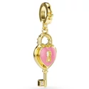 Kép 4/6 - Swarovski Idyllia: Charm Szív és kulcs White/Gos