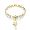 Kép 5/6 - Swarovski Idyllia: Charm Szív és kulcs White/Gos