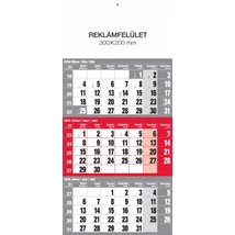 Realsystem Speditőr naptár, 12 lapos, 2026 - Piros