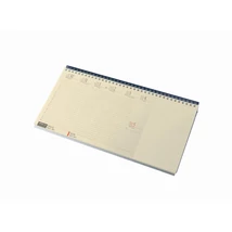 Realsystem Fekvő asztali naptár, blokktömbös, chamois papír, 2026 - Kék