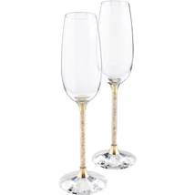 Swarovski Crystalline Toasting Flutes, Gold Tone