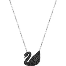 Swarovski Iconic Swan:Nyaklánc Jet Hem/Rhs