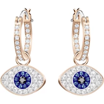 Swarovski Duo:Fülbevaló Hoop Evil Eye Dmul/Ros