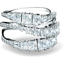 Swarovski Twist: Gyűrű Wrap Czwh/Rhs Full Pave 55
