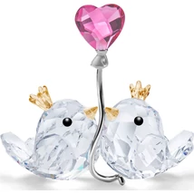 Swarovski Love Birds, Pink Heart