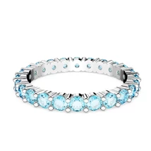 Swarovski Matrix: Gyűrű Aqua Blu/Rhs 60