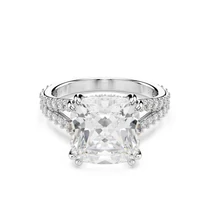 Swarovski Stilla: Gyűrű Sq White/Rhs 52