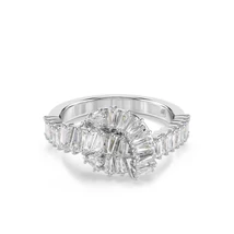 Swarovski Matrix: Gyűrű Knot Whi/Rhs 58