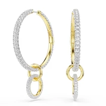 Swarovski Dextera: Fülbevaló Hoop White/Gos