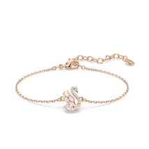 Swarovski Swan: Karkötő Whi/Ros