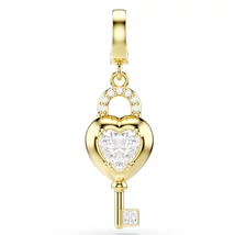 Swarovski Idyllia: Charm Szív és kulcs White/Gos