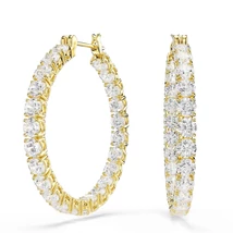 Swarovski Matrix: Fülbevaló Hoop White/Gos