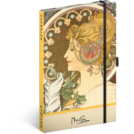 Realsystem Design notesz, pontozott - Alphonse Mucha - Feather