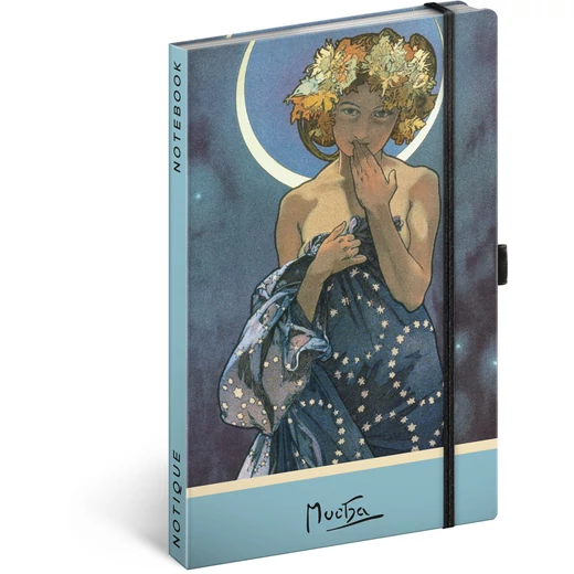 Realsystem Design notesz, pontozott - Alphonse Mucha - Luna