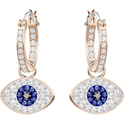 Swarovski Duo:Fülbevaló Hoop Evil Eye Dmul/Ros