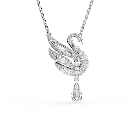 Swarovski Swan: Nyaklánc Drop Whi/Rhs