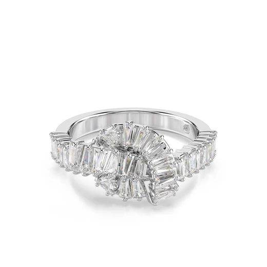 Swarovski Matrix: Gyűrű Knot Whi/Rhs 60