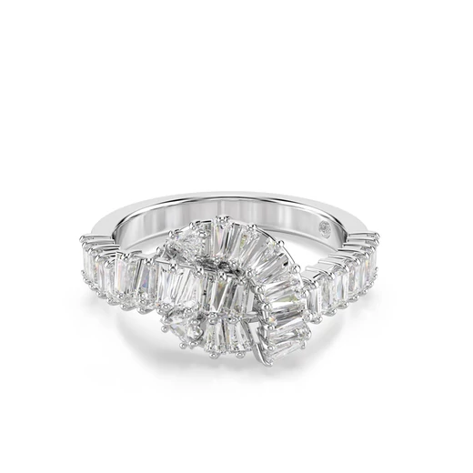 Swarovski Matrix: Gyűrű Knot Whi/Rhs 52