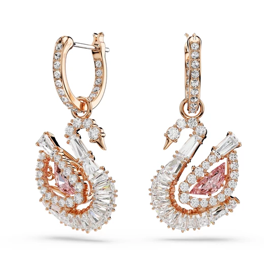 Swarovski Swan: Fülbevaló Pink Pin/Ros