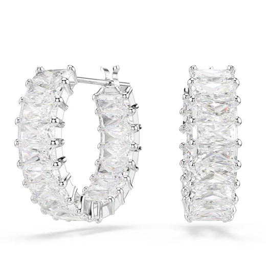 Swarovski Matrix: Fülbevaló Mn Hoop White/Rhs